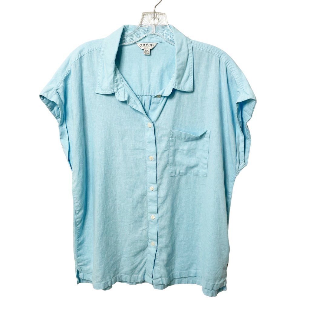 Orvis Light Blue Button-Down Women's Shirt